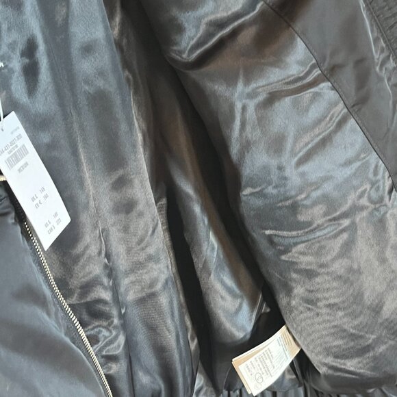 Abercrombie & Fitch Faux Fur Collar Mini Ultra Puffer Black Women's Medium - Picture 12 of 16